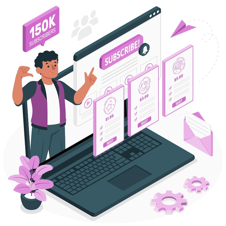 Vector Gratis ilustrasi konsep langganan