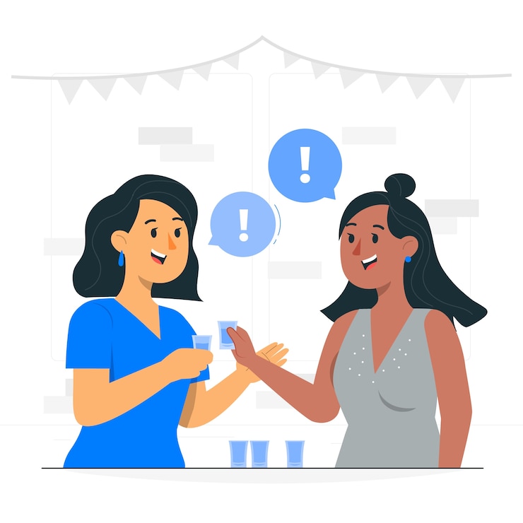 Vector Gratis ilustrasi konsep minum shot