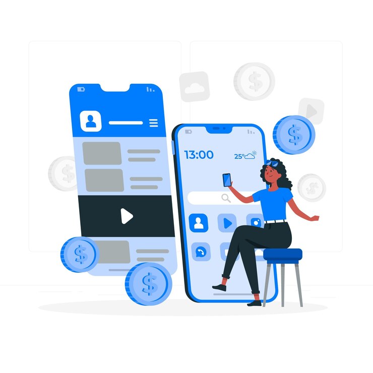 Vector Gratis ilustrasi konsep monetisasi aplikasi