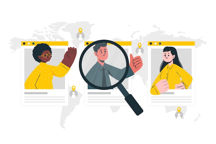 Vector Gratis ilustrasi konsep pencarian orang
