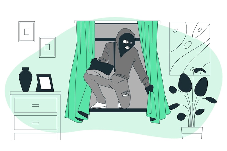 Vector Gratis ilustrasi konsep pencuri