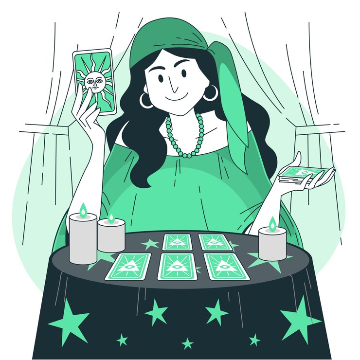 Vector Gratis ilustrasi konsep peramal