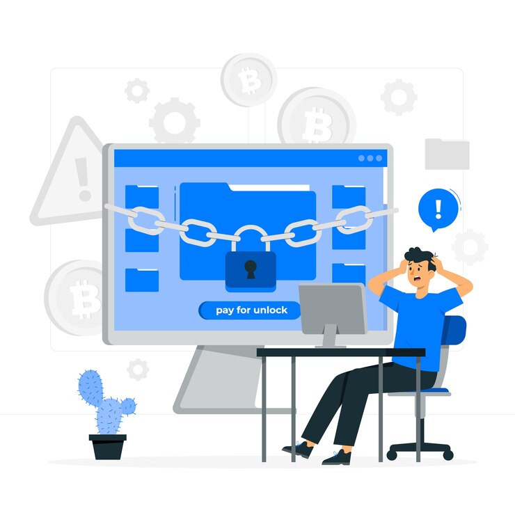 Vector Gratis ilustrasi konsep ransomware