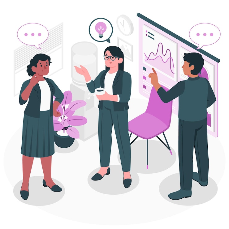 Vector Gratis ilustrasi konsep rapat kilat