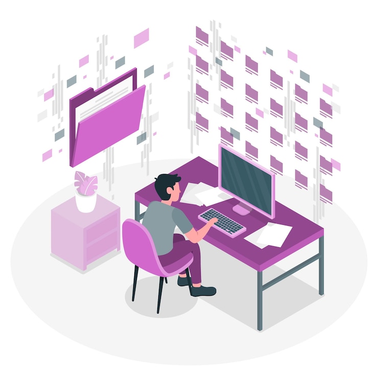 Vector Gratis ilustrasi konsep semua data