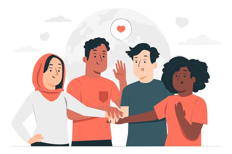 Vector Gratis ilustrasi konsep solidaritas