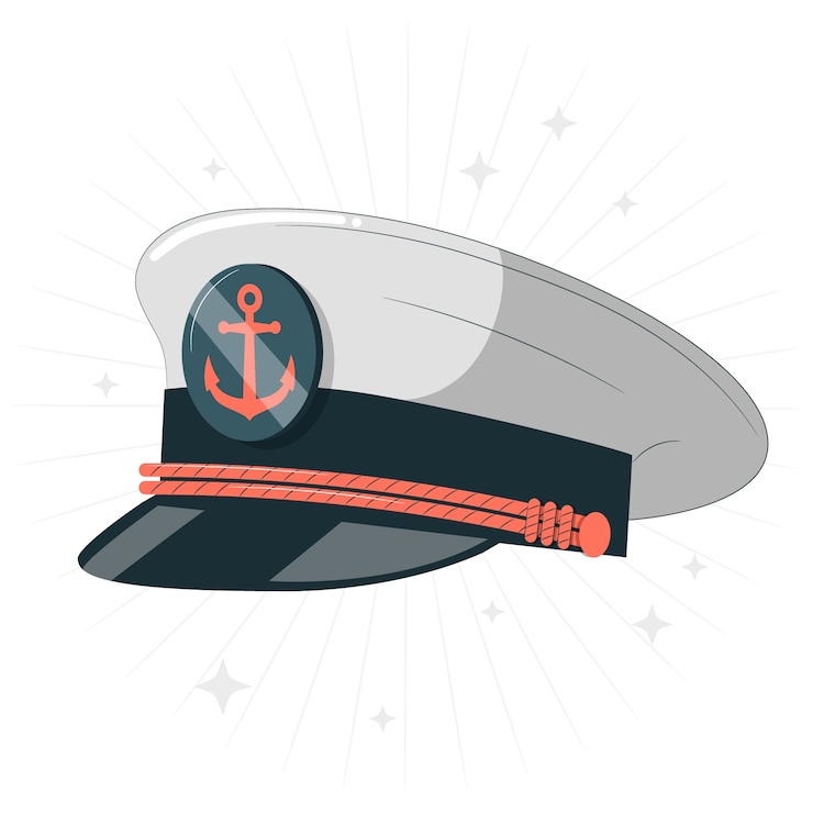 Vector Gratis ilustrasi konsep topi kapten