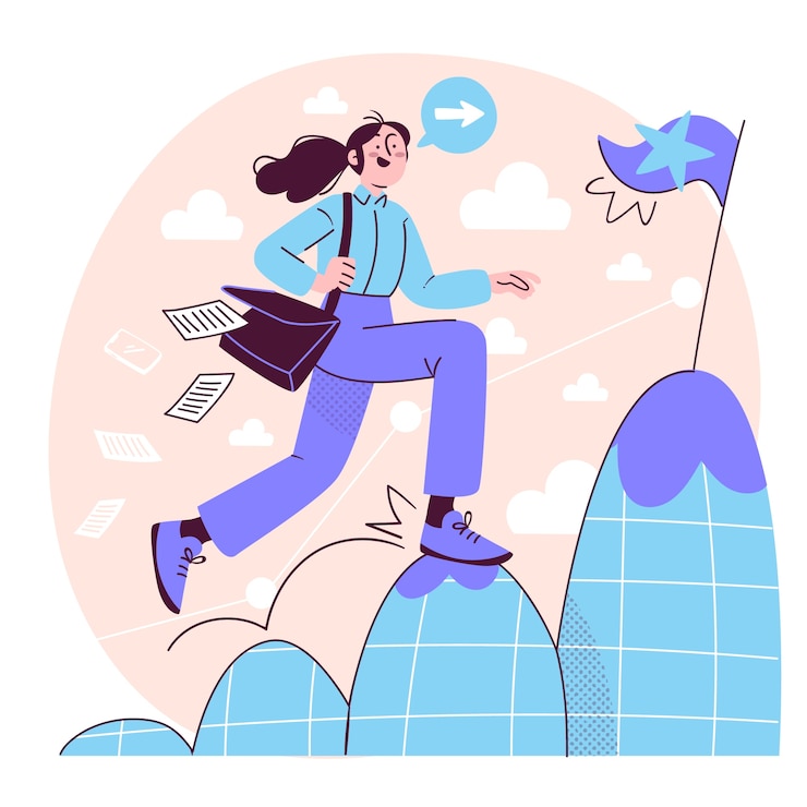 Vector Gratis ilustrasi konsep tujuan