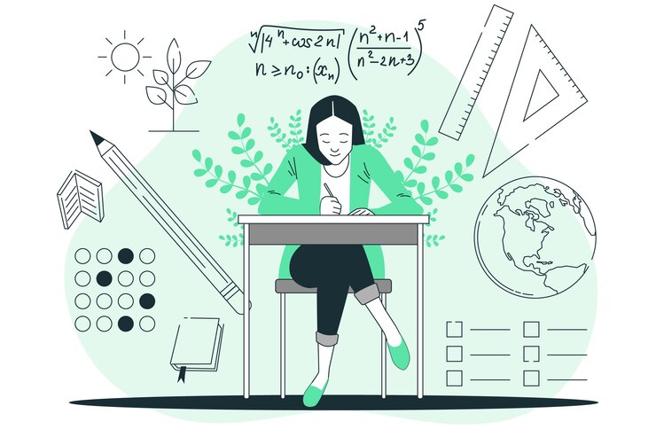 Vector Gratis ilustrasi konsep ujian masuk perguruan tinggi