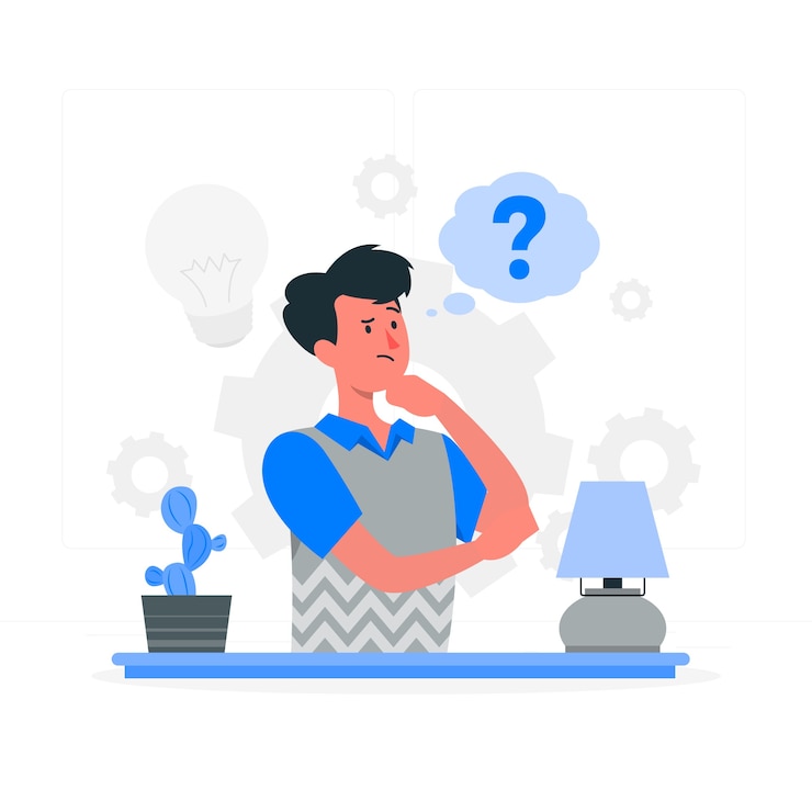 Vector Gratis ilustrasi konsep wajah berpikir