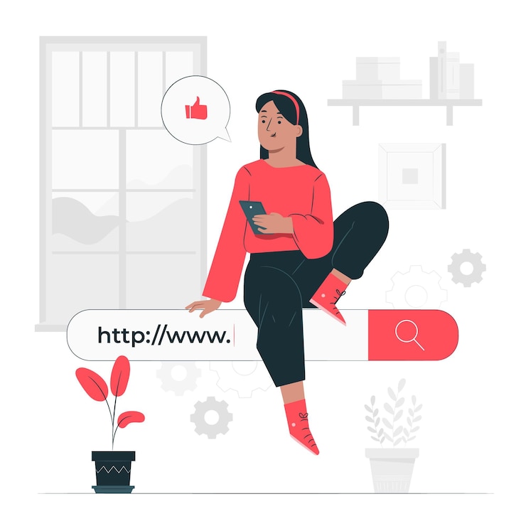 Vector Gratis ilustrasi konsep www