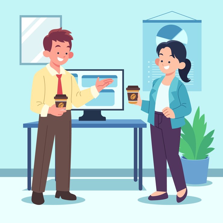 Vector Gratis ilustrasi kopi bisnis digambar tangan