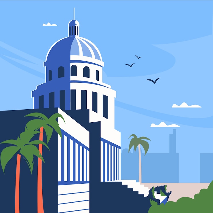 Vector Gratis ilustrasi kuba digambar tangan
