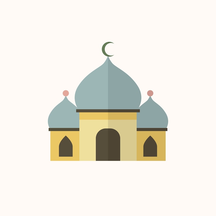 Vector Gratis ilustrasi masjid islami