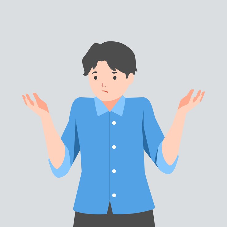 Vector Gratis ilustrasi mengangkat bahu desain datar