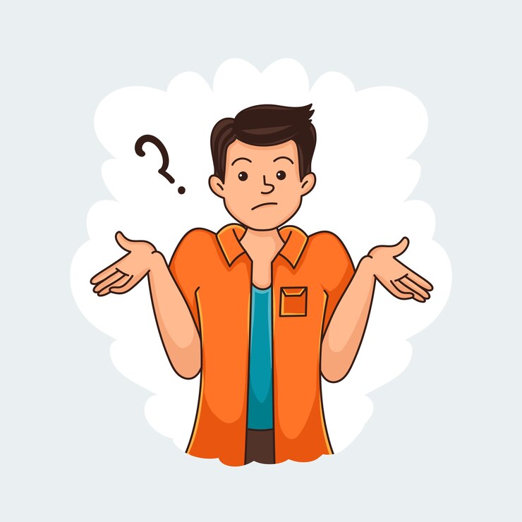 Vector Gratis ilustrasi mengangkat bahu yang digambar tangan