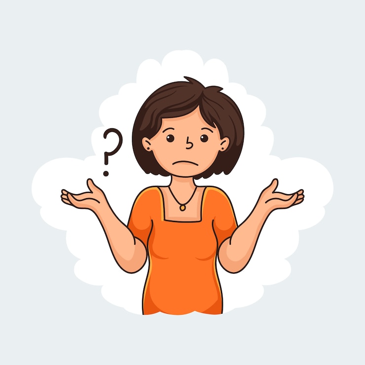 Vector Gratis ilustrasi mengangkat bahu yang digambar tangan