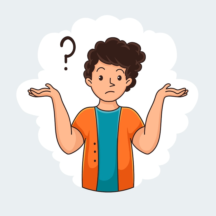 Vector Gratis ilustrasi mengangkat bahu yang digambar tangan