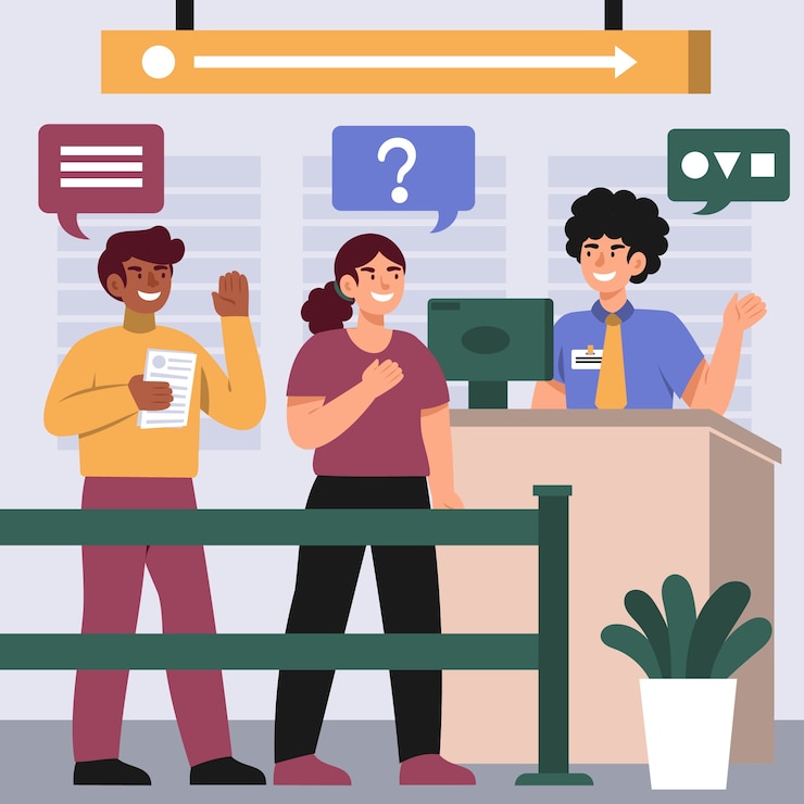 Vector Gratis ilustrasi minggu layanan pelanggan datar