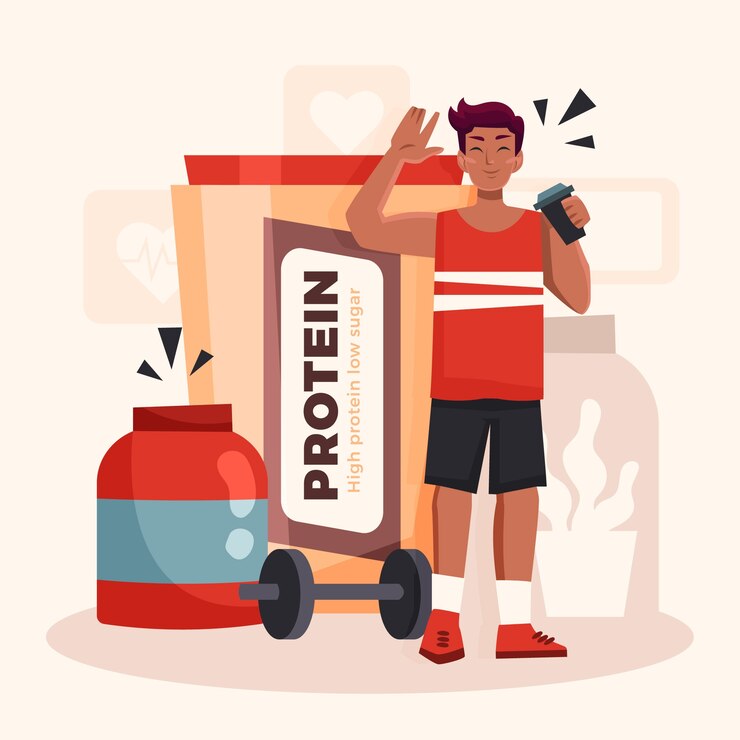 Vector Gratis ilustrasi minuman protein