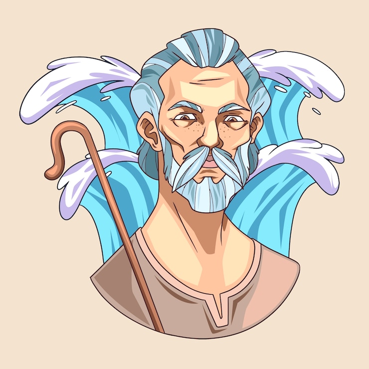 Vector Gratis ilustrasi moses digambar tangan