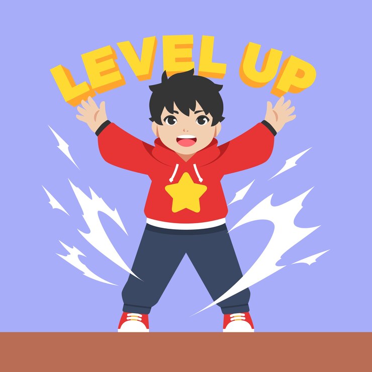 Vector Gratis ilustrasi naik level digambar tangan