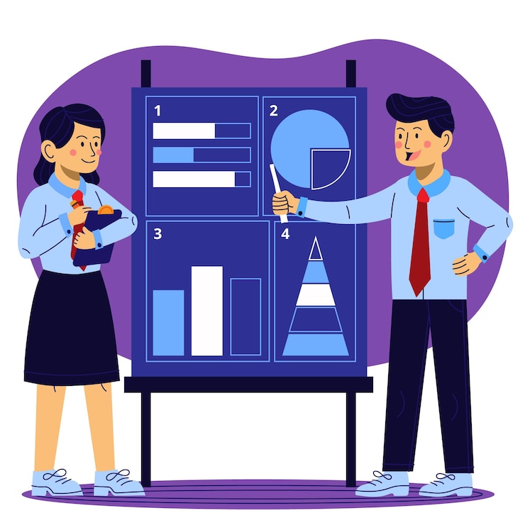 Vector Gratis ilustrasi orang datar organik pada pelatihan bisnis