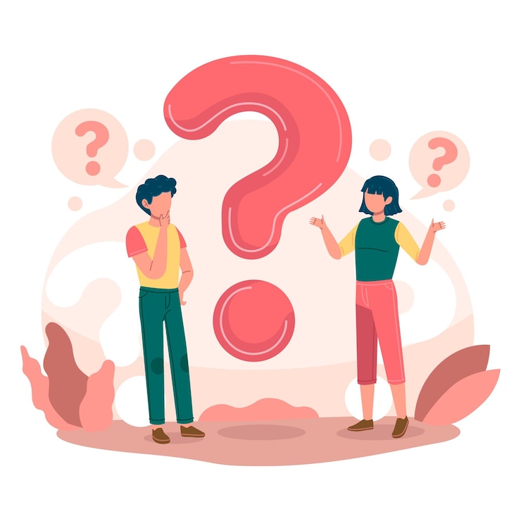 Vector Gratis ilustrasi orang datar yang mengajukan pertanyaan