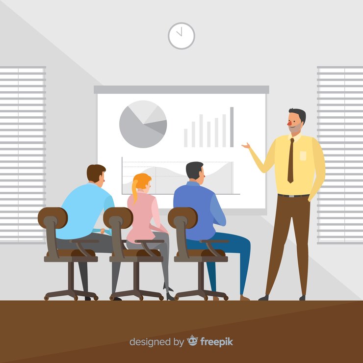 Vector Gratis ilustrasi orang-orang yang bekerja di kantor