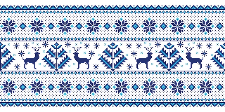 Vector Gratis ilustrasi ornamen pola tanpa batas rakyat