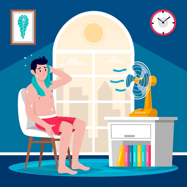 Vector Gratis ilustrasi panas musim panas yang digambar tangan