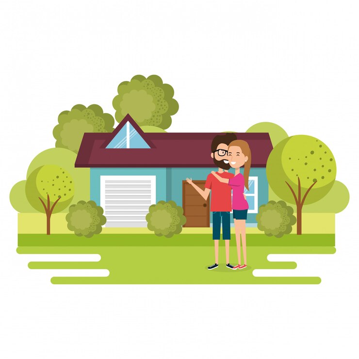 Vector Gratis ilustrasi pasangan kekasih jauh dari rumah