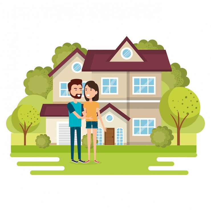 Vector Gratis ilustrasi pasangan kekasih jauh dari rumah