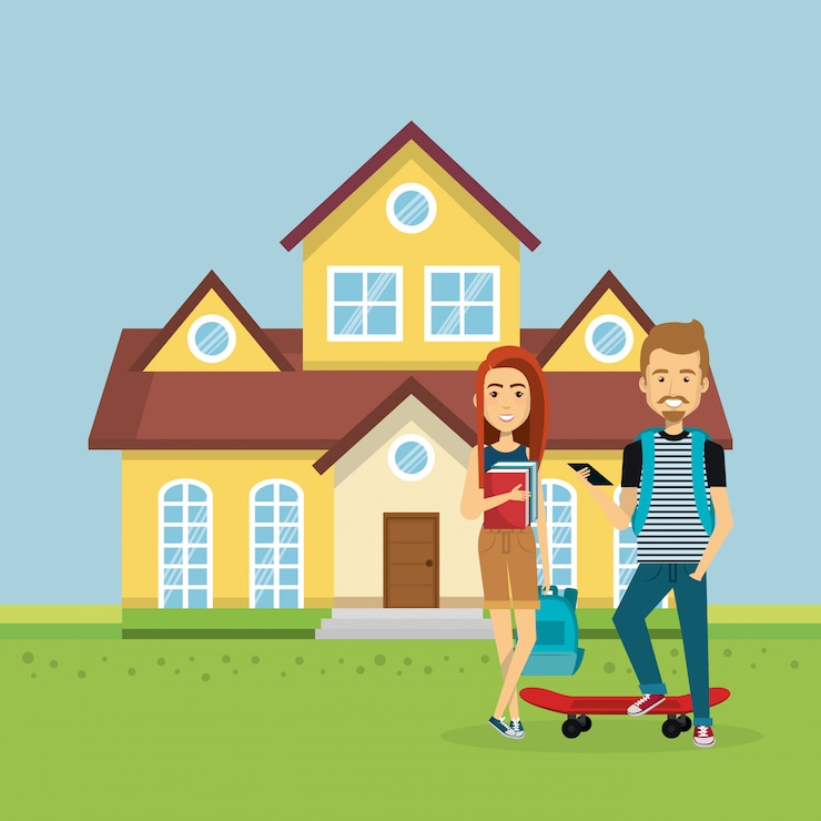 Vector Gratis ilustrasi pasangan kekasih jauh dari rumah