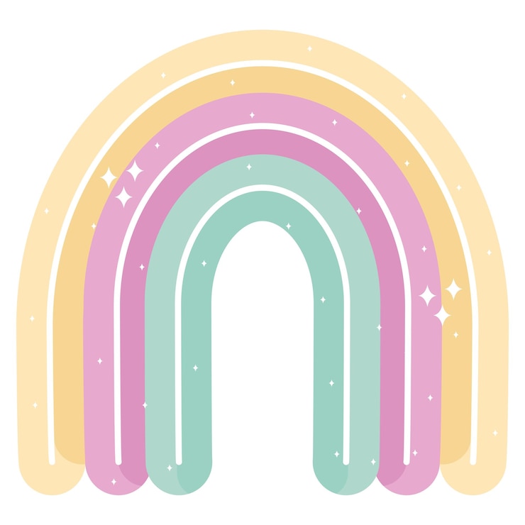Vector Gratis ilustrasi pelangi berwarna
