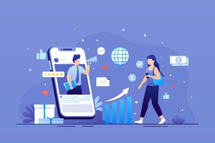 Vector Gratis ilustrasi pemasaran afiliasi gradien