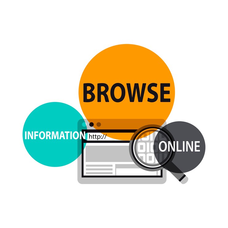 Vector Gratis ilustrasi penelusuran situs web