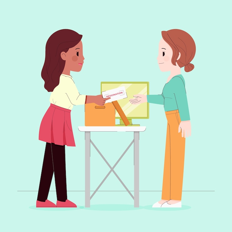 Vector Gratis ilustrasi pengunduran diri digambar tangan