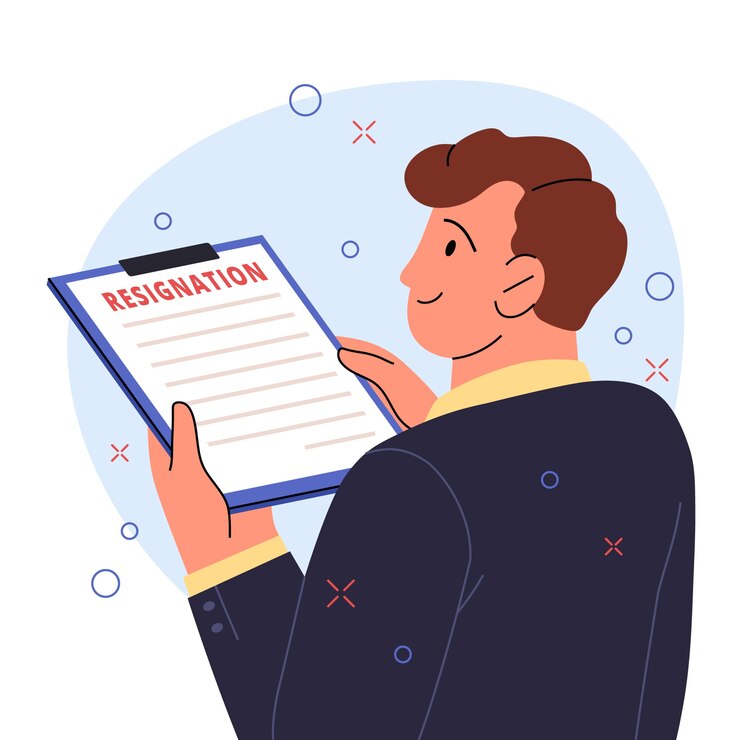 Vector Gratis ilustrasi pengunduran diri digambar tangan