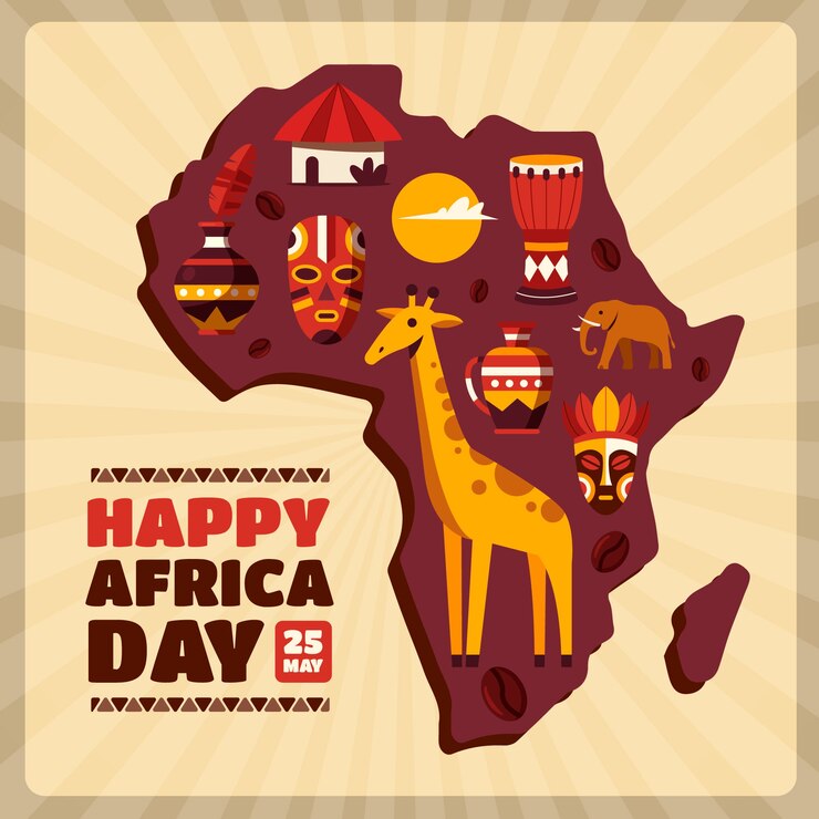 Vector Gratis ilustrasi perayaan hari afrika datar