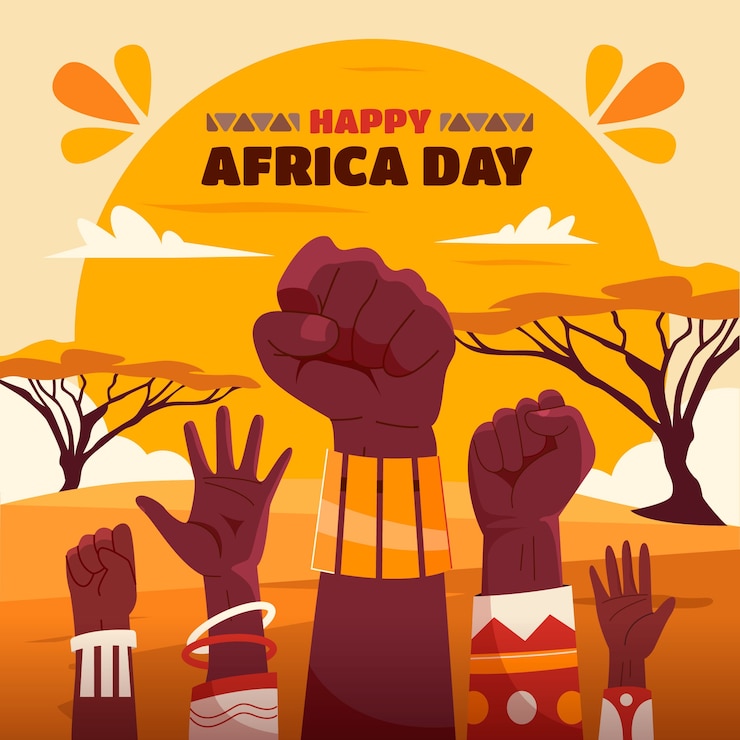 Vector Gratis ilustrasi perayaan hari afrika datar