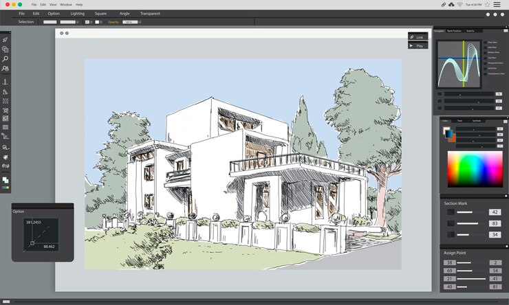 Vector Gratis ilustrasi perencanaan rumah