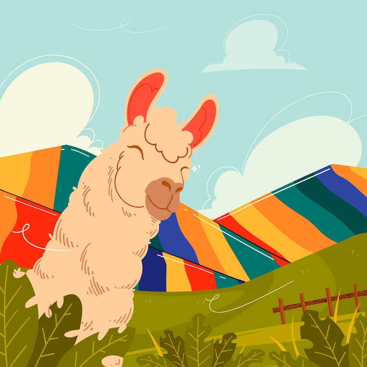 Vector Gratis ilustrasi peru digambar tangan