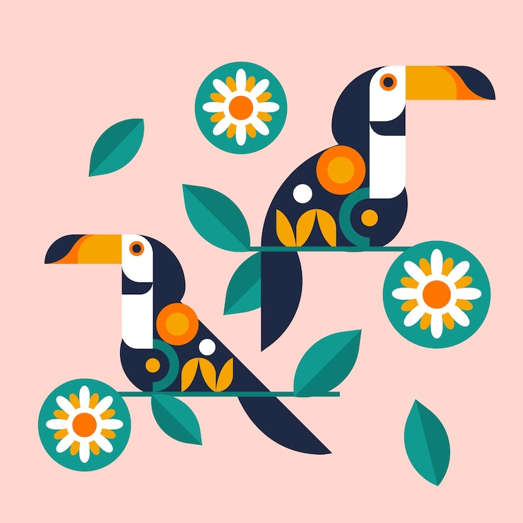 Vector Gratis ilustrasi pola geometris desain datar