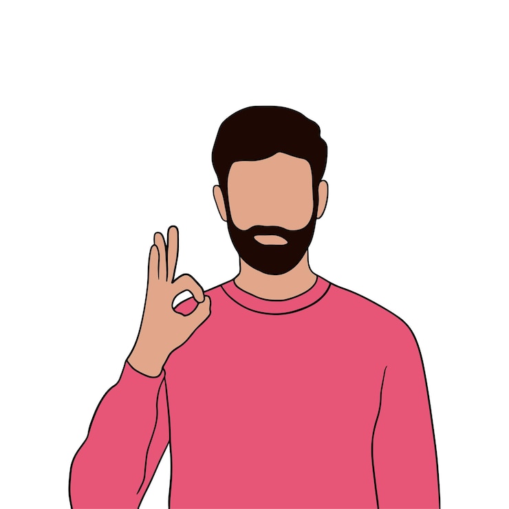 Vector Gratis ilustrasi pria muda tampan terisolasi dalam berbagai pose dengan latar belakang putih