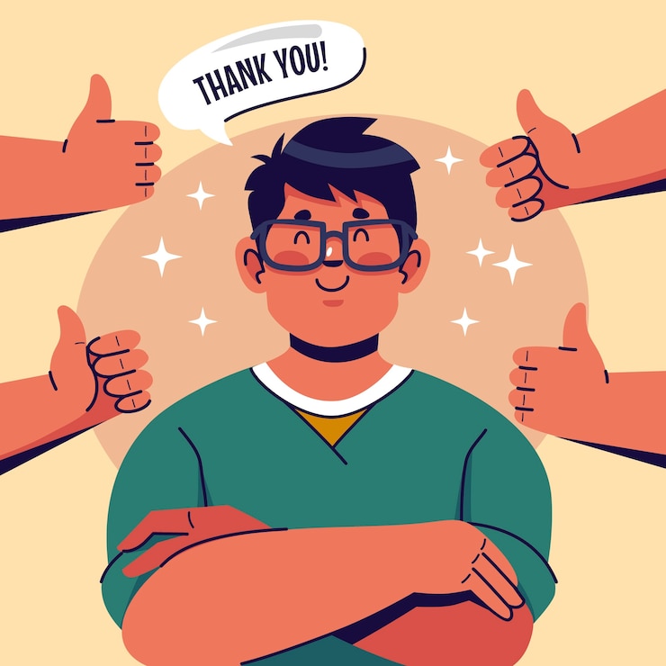 Vector Gratis ilustrasi pujian digambar tangan