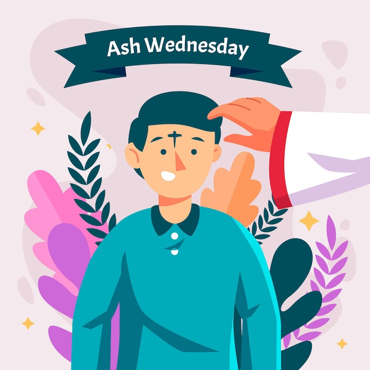Vector Gratis ilustrasi rabu abu desain datar