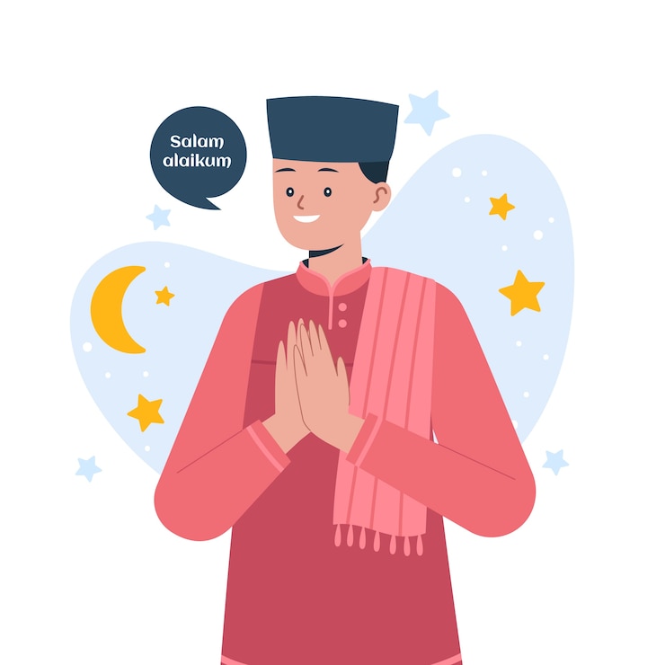 Vector Gratis ilustrasi salam desain datar digambar tangan