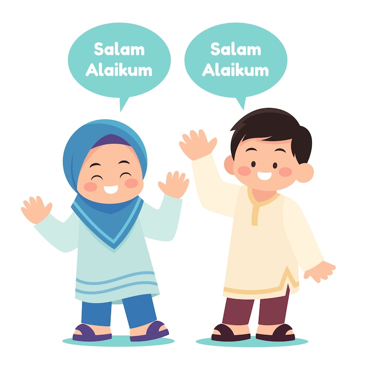Vector Gratis ilustrasi salam desain datar digambar tangan