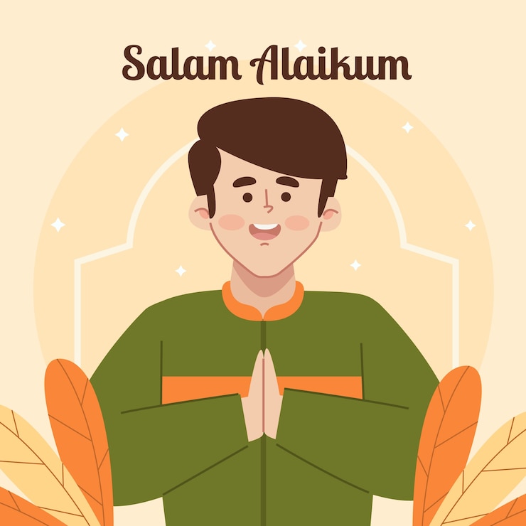 Vector Gratis ilustrasi salam desain datar digambar tangan